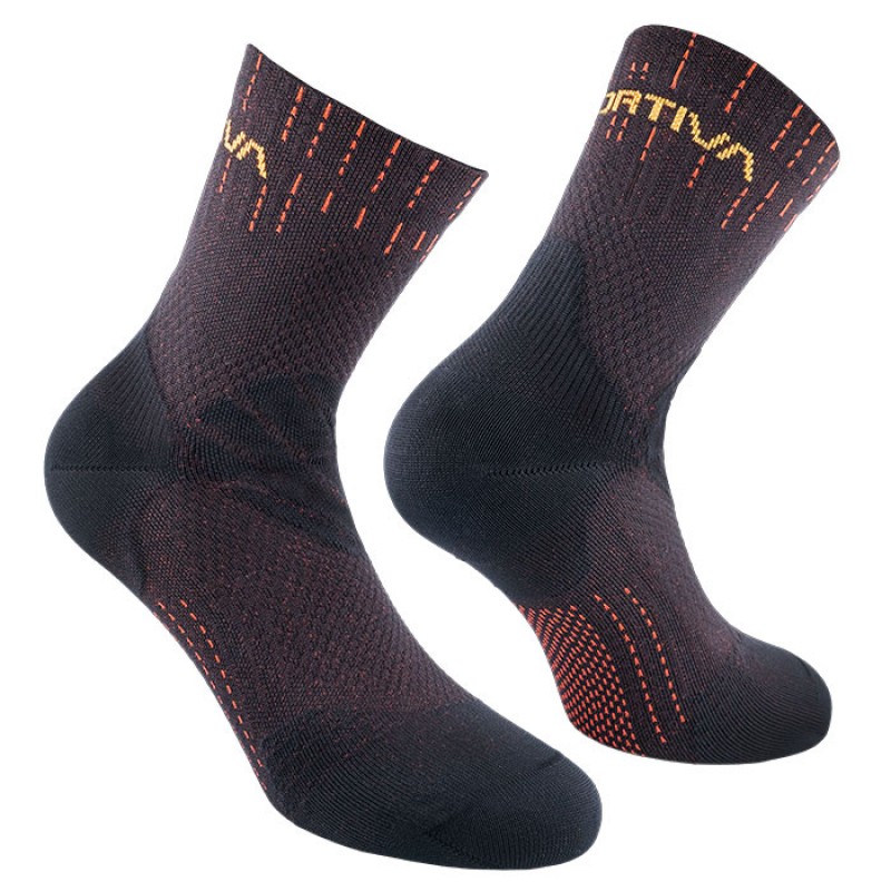 SWIFT TRAIL SOCKS BLACK/YELLOW