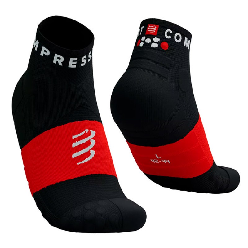 MEIAS ULTRA TRAIL V2.0 LOW BLACK/RED