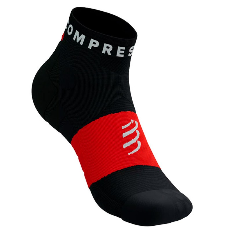 MEIAS ULTRA TRAIL V2.0 LOW BLACK/RED