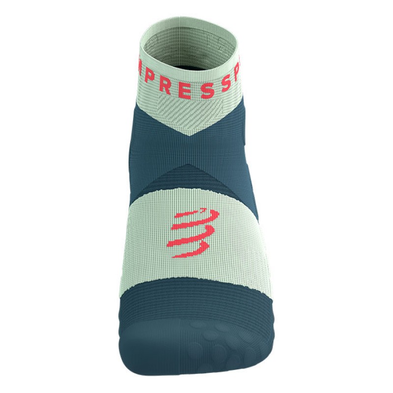 MEIAS ULTRA TRAIL V2.0 LOW STARGAZER/AQUA/FLUO RED