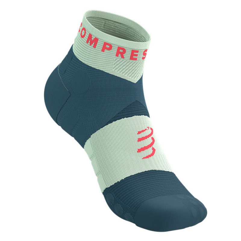 MEIAS ULTRA TRAIL V2.0 LOW STARGAZER/AQUA/FLUO RED