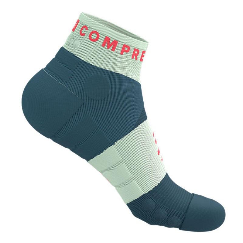 MEIAS ULTRA TRAIL V2.0 LOW STARGAZER/AQUA/FLUO RED