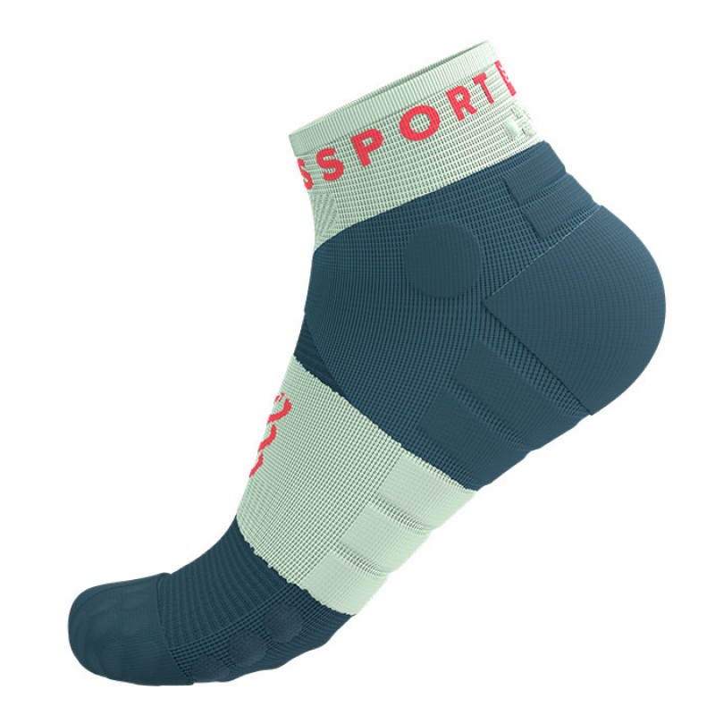 MEIAS ULTRA TRAIL V2.0 LOW STARGAZER/AQUA/FLUO RED