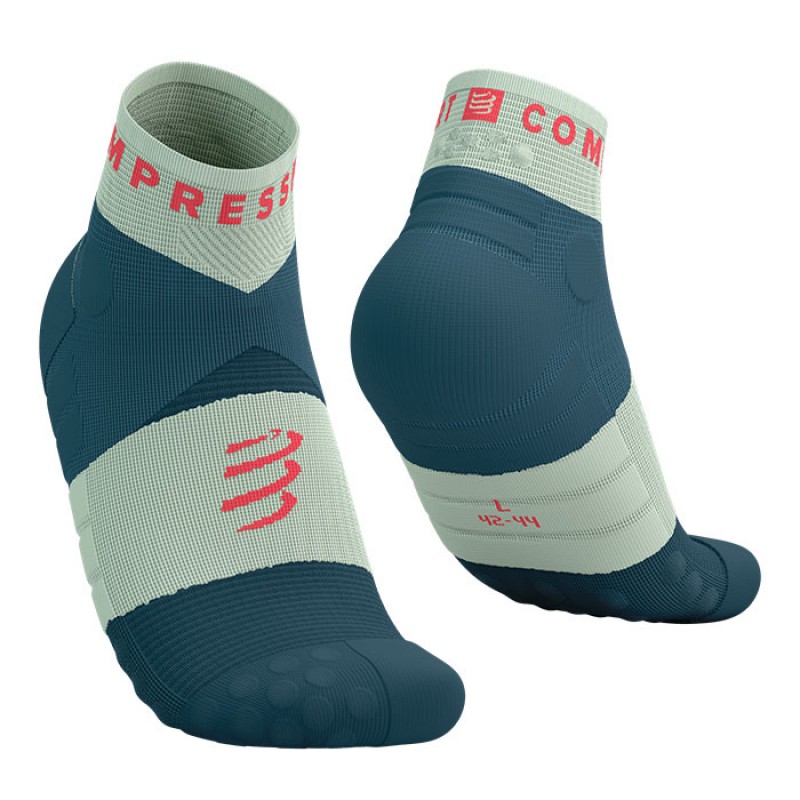 MEIAS ULTRA TRAIL V2.0 LOW STARGAZER/AQUA/FLUO RED