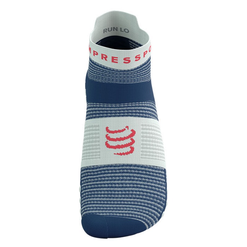 MEIAS PRO RACING SOCKS V4.0 RUN LOW BLUES/SUGAR