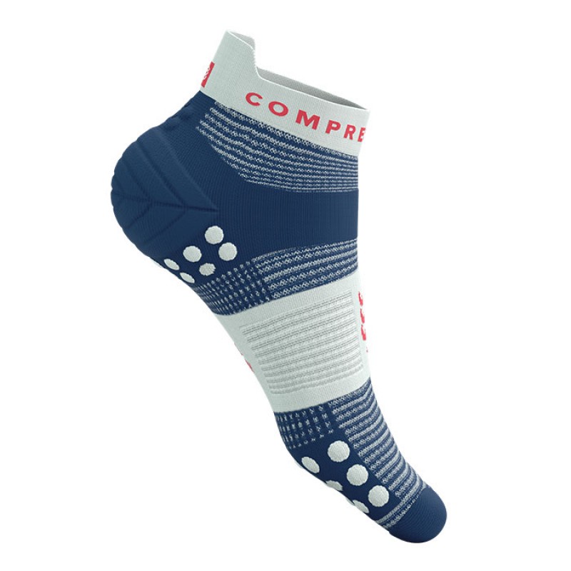 MEIAS PRO RACING SOCKS V4.0 RUN LOW BLUES/SUGAR