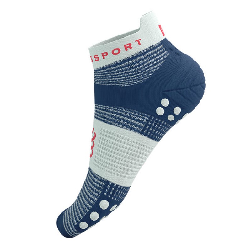 MEIAS PRO RACING SOCKS V4.0 RUN LOW BLUES/SUGAR