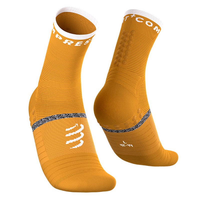 MEIAS PRO MARATHON SOCKS V2.0 SUNFLOWER/WHITE