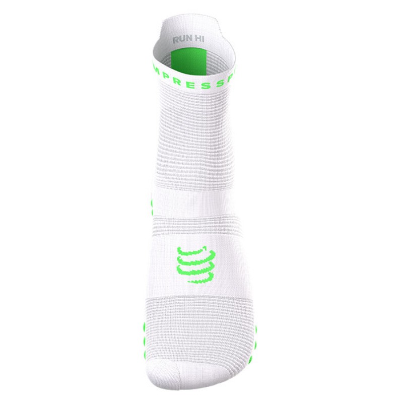 MEIAS PRO RACING SOCKS V4.0 RUN HIGH STAY BEHIND NEON GREEN