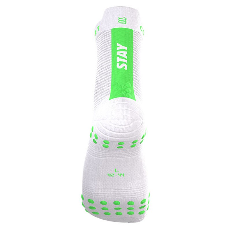 MEIAS PRO RACING SOCKS V4.0 RUN HIGH STAY BEHIND NEON GREEN