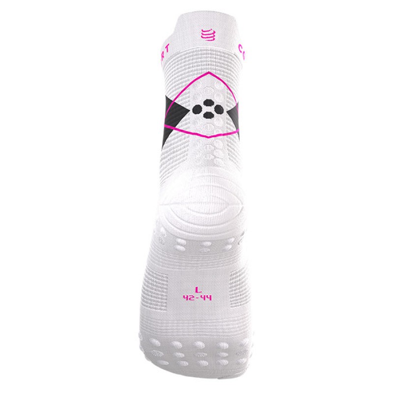 MEIAS PRO RACING SOCKS V4.0 RUN HIGH DIAMOND NEON PINK