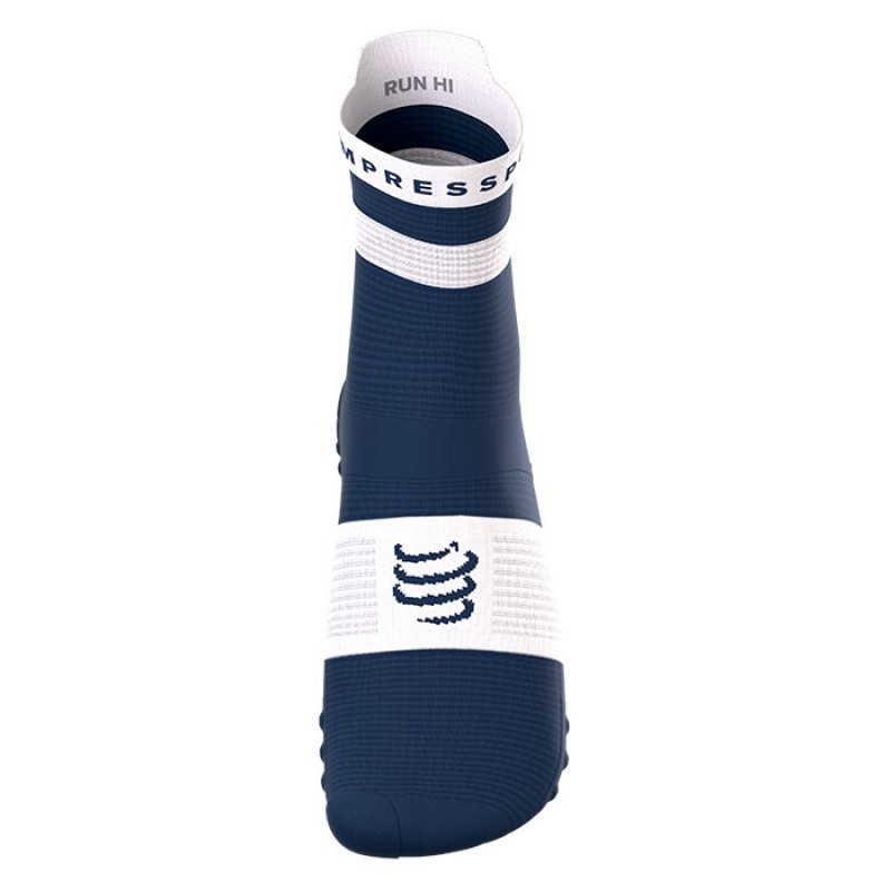 MEIAS PRO RACING SOCKS V4.0 RUN HIGH PEACOAT/WHITE