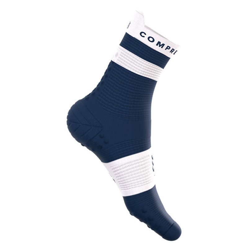 MEIAS PRO RACING SOCKS V4.0 RUN HIGH PEACOAT/WHITE