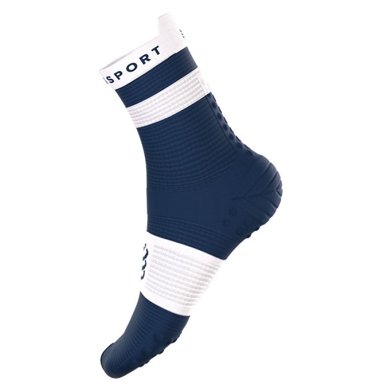 MEIAS PRO RACING SOCKS V4.0 RUN HIGH PEACOAT/WHITE