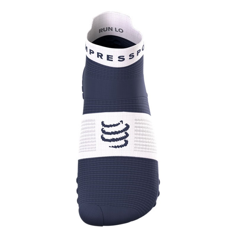 MEIAS PRO RACING SOCKS V4.0 RUN LOW PEACOAT/WHITE