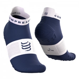 MEIAS PRO RACING SOCKS V4.0 RUN LOW PEACOAT/WHITE