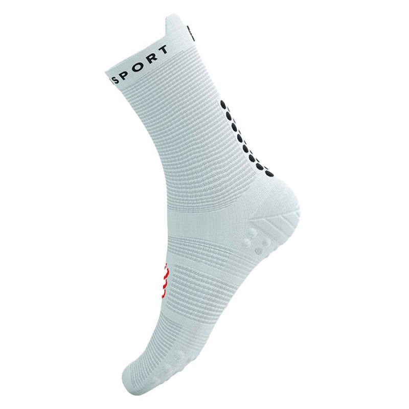 MEIAS PRO RACING SOCKS V4.0 ULTRALIGHT RUN HIGH WHITE/ALLOY