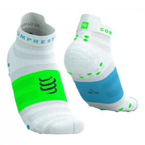 MEIAS PRO RACING SOCKS V4.0 ULTRALIGHT RUN LOW WHI...