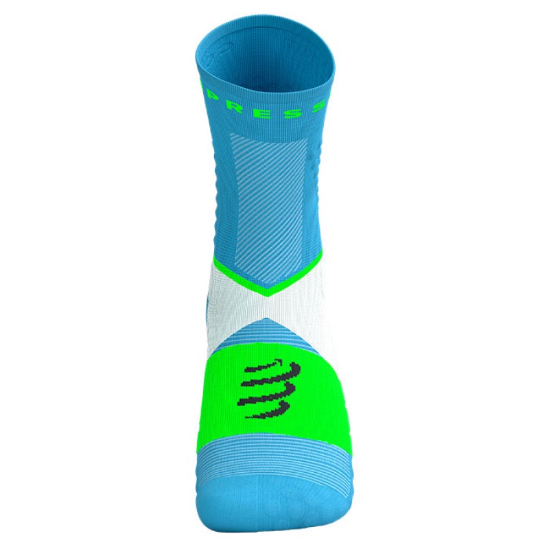  ULTRA TRAIL SOCKS  V2.0 NORSE BLUE/NEON GREEN