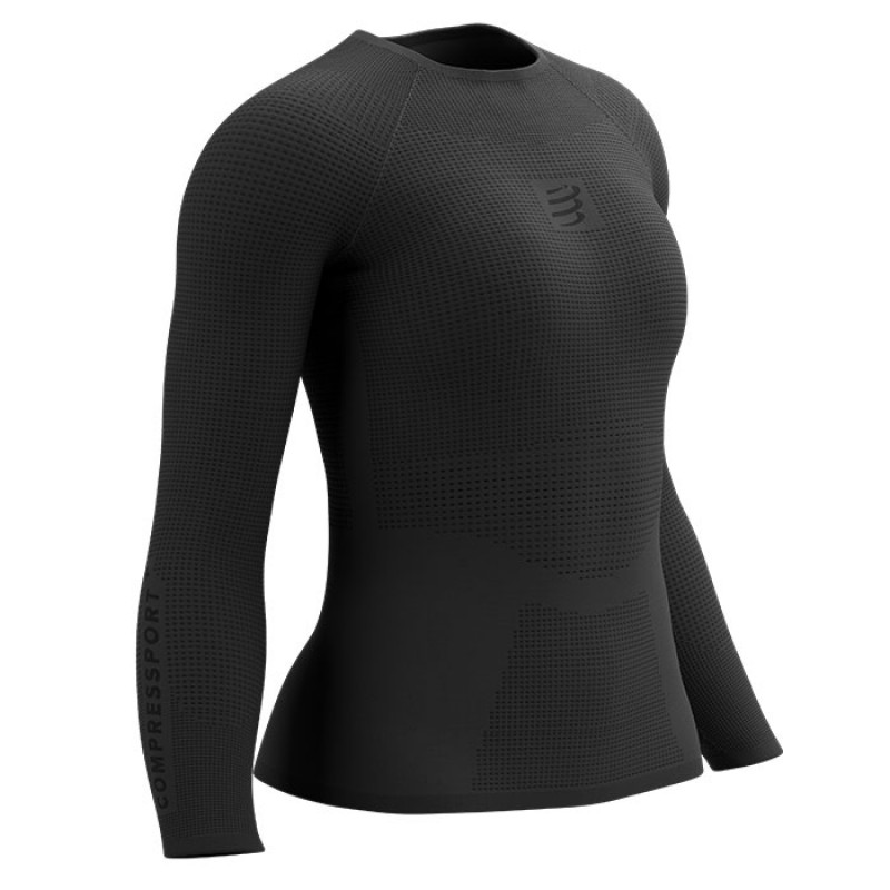 ON/OFF BASE LAYER LS TOP W BLACK