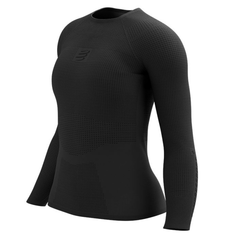ON/OFF BASE LAYER LS TOP W BLACK